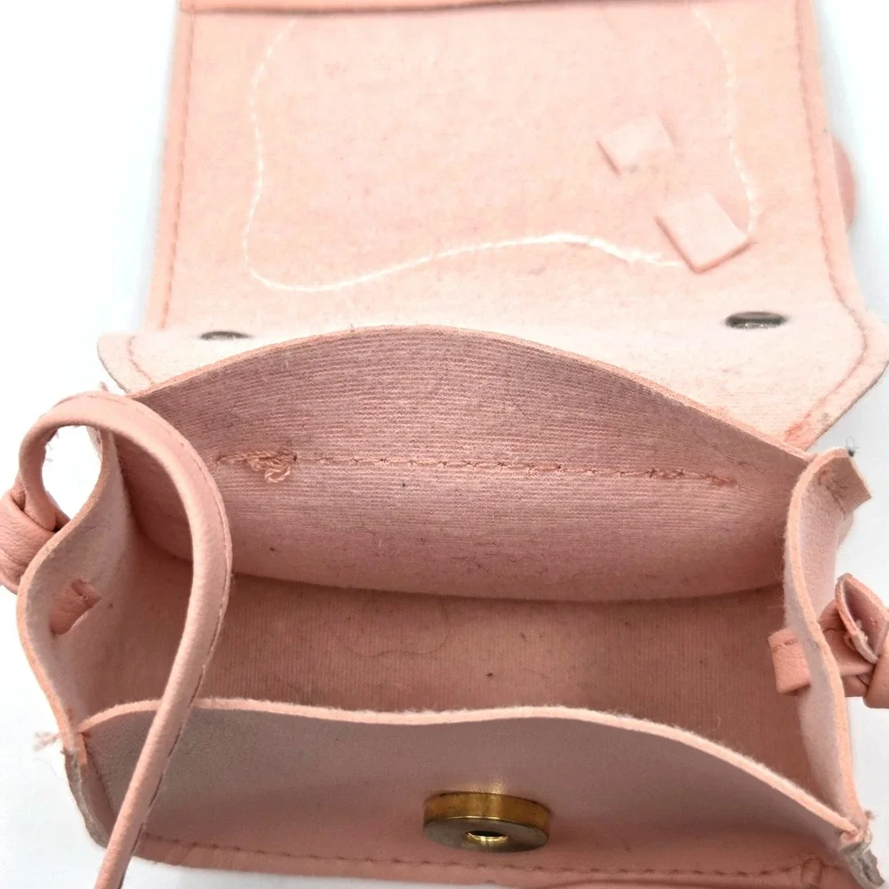 Hello Kitty Mini Crossbody Purse‎ for Little Girls Dusty Rose With Bow
